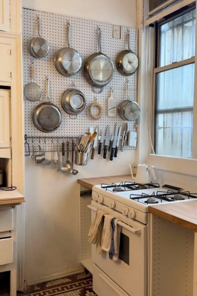 Store Pots and Pans on Wall Racks