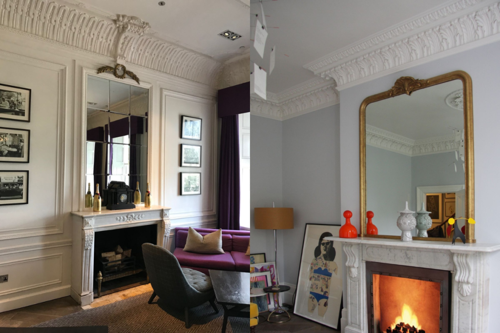 what size mirror for a 60 inch mantle
