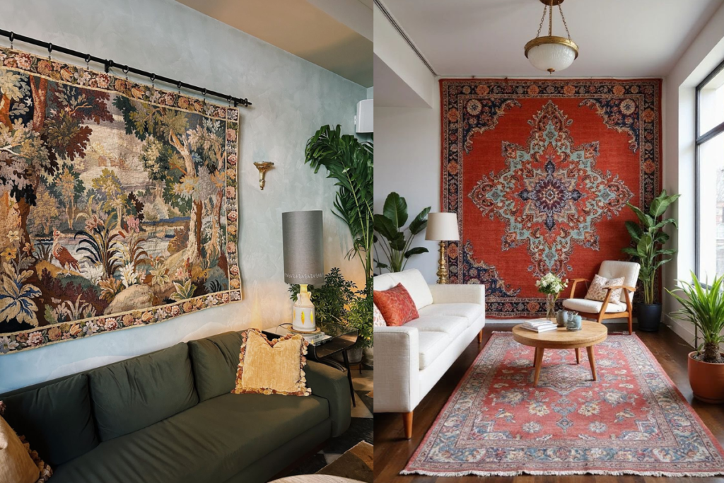 how to hang a tapestry