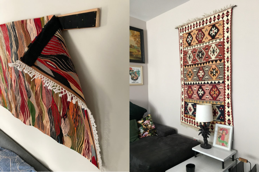 how to hang a tapestry