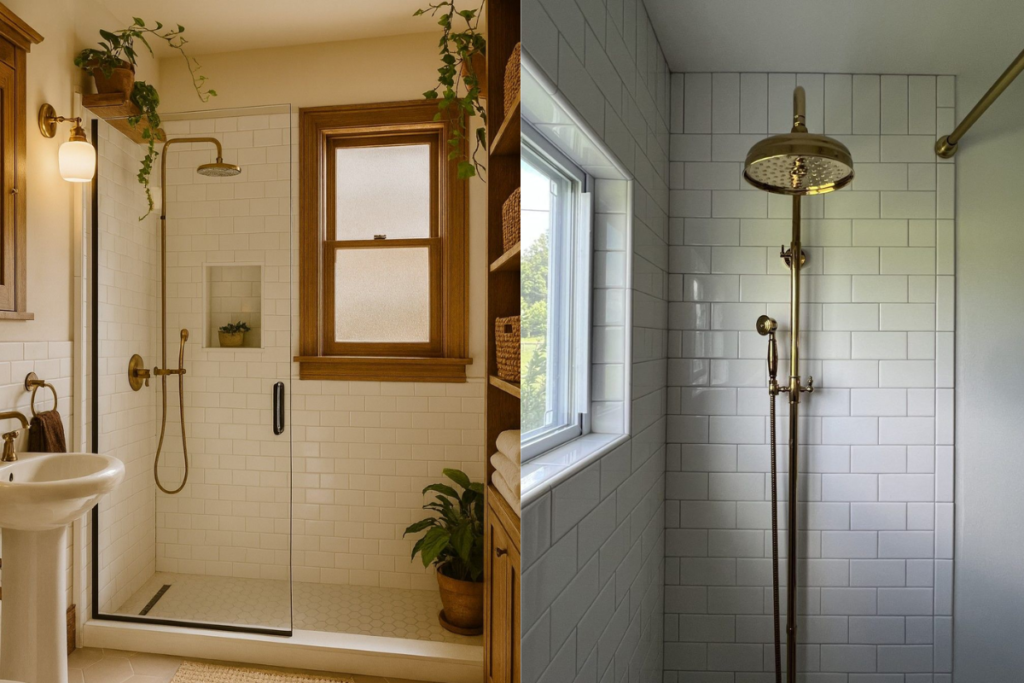 window in shower
