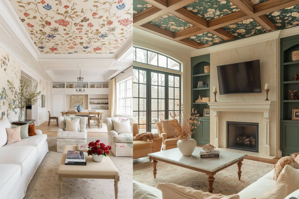 wallpaper on ceiling