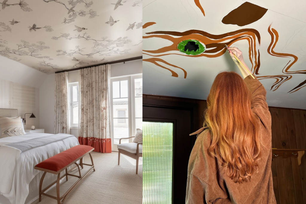 wallpaper on ceiling